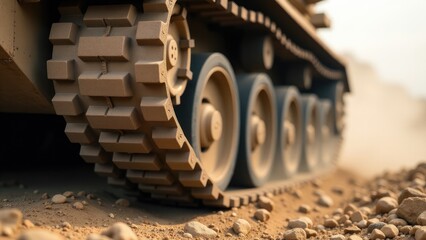 A close-up shot of a toy tank lying on the ground, ready for play or display
