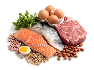 raw meat with vegetables