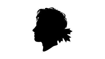 Canadian unknown singer, black isolated silhouette