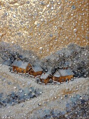 Winter Crystal Snow Village Art