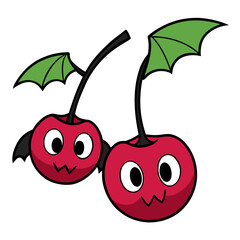 vector illustration of cherry