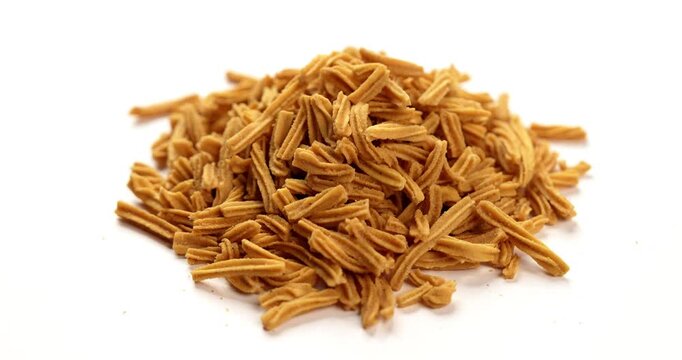 Crispy soya stick snack served in a bowl, healthy high-protein Indian namkeen for tea time or evening munching