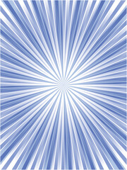 Radiant Blue Sunburst Background with Powerful Light Rays