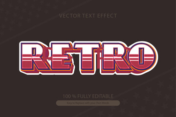 Retro Vector Text Effect for Graphic Design with contrasting colors, ideal for vintage-themed posters