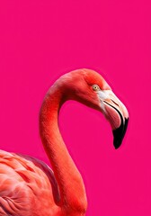 Vibrant flamingo pink radiating playful energy and tropical warmth. Bright, bold hue for lively designs, symbolizing spirited optimism and modern aesthetic ,exciting ,joyful ,optimistic