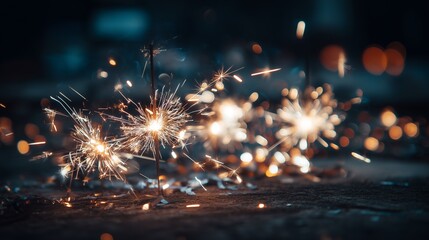 Fireworks in the night sky