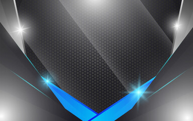 Modern Dark Background with Blue Element