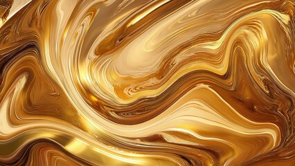 Liquid Gold Marble Texture with Glossy Metallic Swirls in Premium Luxury Abstract Style