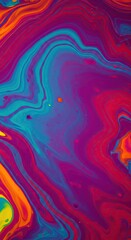 Vibrant flowing texture created using heavy body acrylic paint on canvas. Abstract mixing colors and dynamic movement blend across the surface ,blend ,painting ,wallpaper