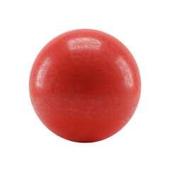 Single red sphere isolated on transparent background