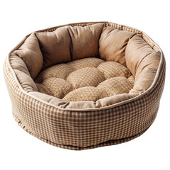 Cozy checkered pet bed with soft cushion for animal comfort