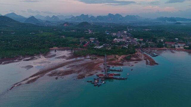  aerial 4k shot of Ao Nam Mao area in Krabi, Thailand