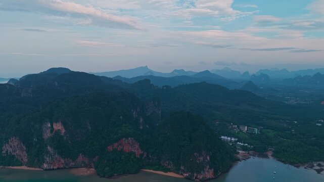  aerial 4k shot of Ao Nam Mao area in Krabi, Thailand