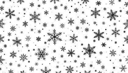 Snow flakes vector background.