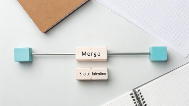 "Merge: Shared Intention" - Business Collaboration Concept - Powered by Adobe