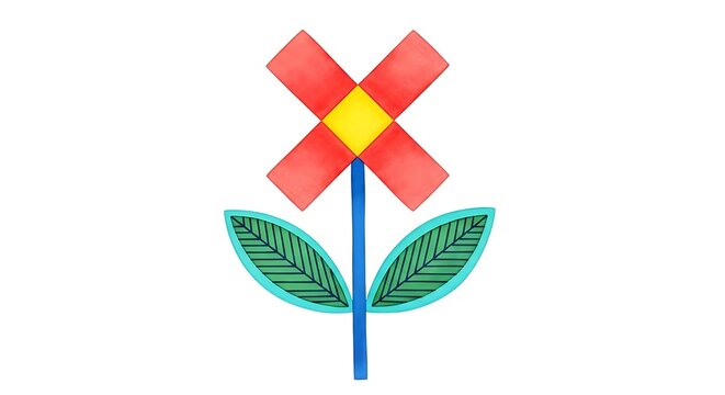 Colorful windmill flower