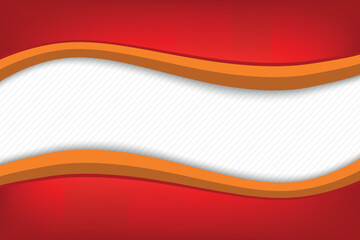 Curved lines of red and orange paper on a white background, shadow overlay, and a voluminous modern textured pattern for web design.