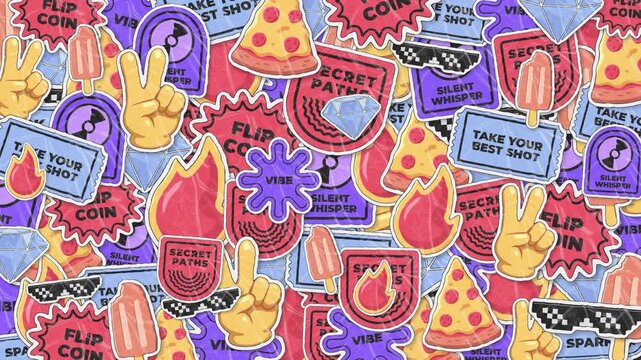 Cartoon Stickers Transition Overlay 28
