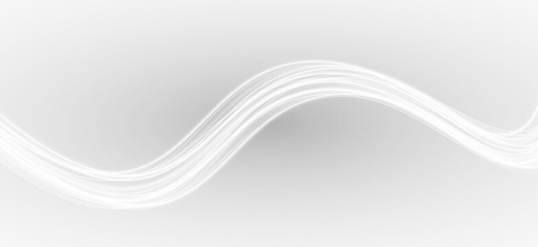 Magic twirl with glistering rays and sparkling beams. Dynamic curves, glowing light, and silver trail elements.