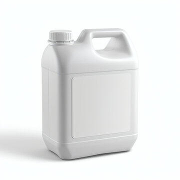 Minimalist White Plastic Gallon Jerrycan Mockup