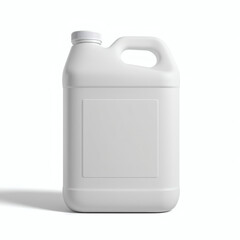 Set of Blank White Plastic Gallon Jugs with Handles, Ideal for Mockups