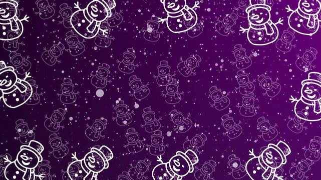 A Snowman Line Lost in Christmas Snow Doodle Breeze flows for greeting videos, branding stories, seasonal promos, animated textures, and creative winter displays