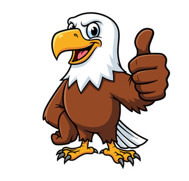 eagle thums up cartoon character 2