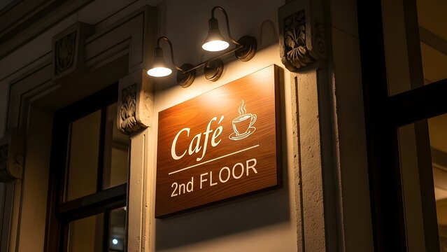 A clear sign or marker indicating the '2nd Floor' location within a commercial building or hotel