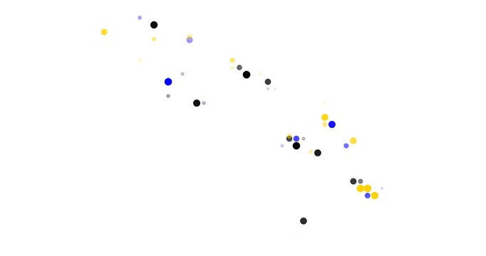 Clean Motion Circles Forming the Solomon Islands Map Silhouette