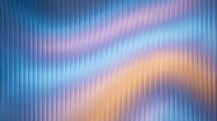 Obraz premium Dreamy Pastel Gradient Light with Soft Tones Blending Through Ribbed Glass Texture for Abstract Fractal Background and Elegant Display Template.