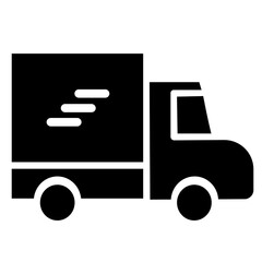 delivery truck on white background