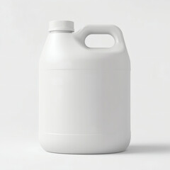 Set of Blank White Plastic Gallon Jugs with Handles, Ideal for Mockups