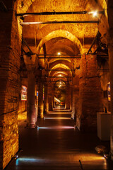 Nakkash Cistern. Ancient water reservoir. Tourist attraction in a carpet shop.