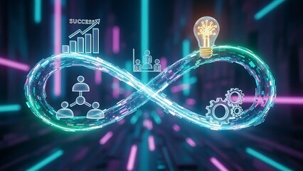 Drive business success with innovation and teamwork in this modern dynamic design, perfect for growth strategies and collaborative solutions for your company