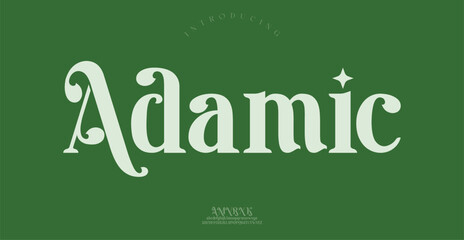 Adamic Sports minimal tech font letter set. Luxury vector typeface for company.