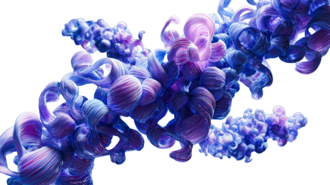 Abstract swirling luminous organic forms in blue and pink hues, suggesting fluid motion and energy, ideal for futuristic or scientific promotions.