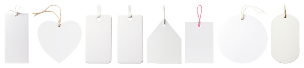 Fototapeta premium PNG Diverse blank tags collection, element set on transparent background