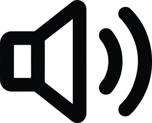 Black speaker icon with sound waves sound icon volume icon