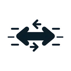 Clean Opposite Arrow Volatility Icon Minimal Market Movement Symbol
