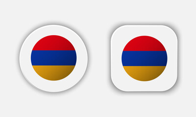 Armenia Rounded National Flag Button Icon