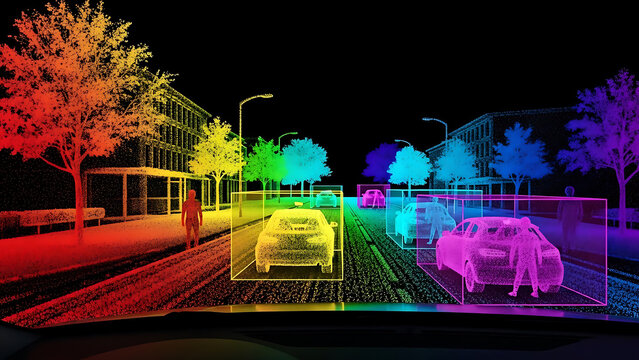 Lidar sensor data mapping for autonomous vehicle navigation in urban area