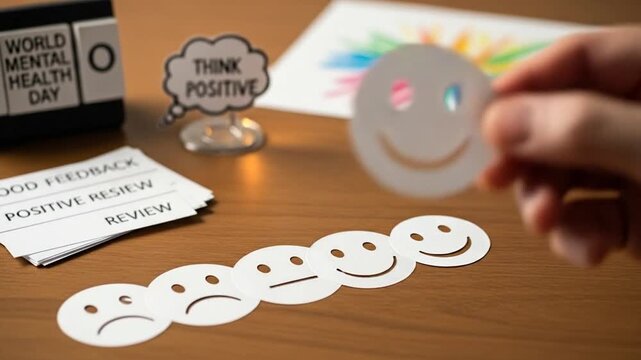 Positive feedback with a happy smile, customer satisfaction video