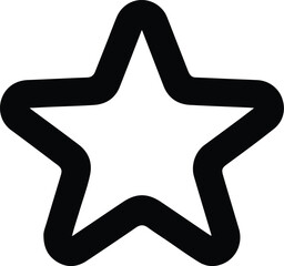 Black Outline Star Icon symbol shape