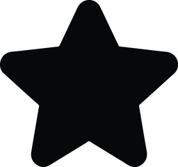 Black star icon with rounded points symbol white