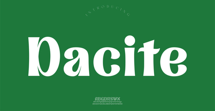Dacite Sports minimal tech font letter set. Luxury vector typeface for company.