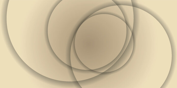 Abstract beige geometric pattern featuring overlapping translucent circles with soft shadow effects.