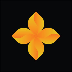 Yellow flower vector illustration