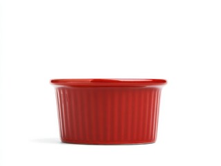 Red Ramekin: A vibrant red ramekin, perfect for individual servings, stands ready for culinary creations, evoking a sense of anticipation and the promise of a delightful meal.