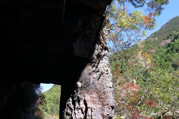 大北川隧道　秋の景観　（高知県　大川村）