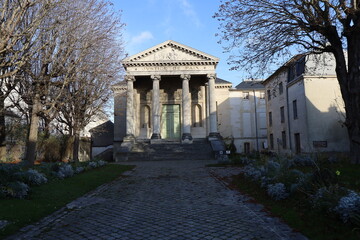 Obraz premium Musée d'art et d'histoire Paul Eluard, vue de l'extérieur, ville de Saint Denis, département de Seine Saint Denis, France